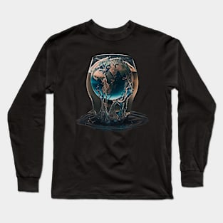 Earth in a glass of water Long Sleeve T-Shirt